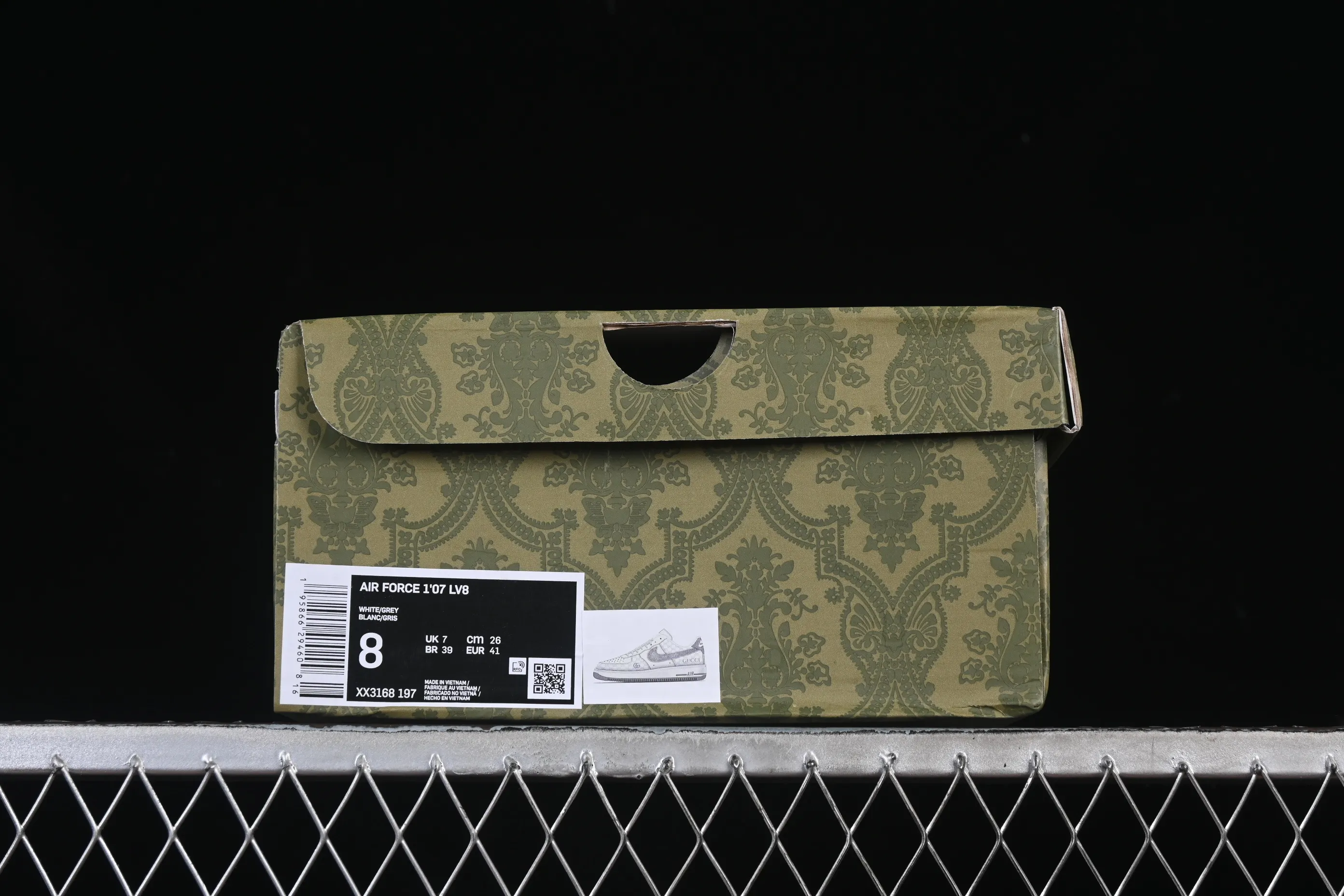 All categories Nk Air Force 1 Air Force series Nk Air Force 1 Low Air Force low-top Nike Air Force 1'07 Low Gucci co-branded beige denim luminous Air Force 1 low-top casual sneakers XX3168-197